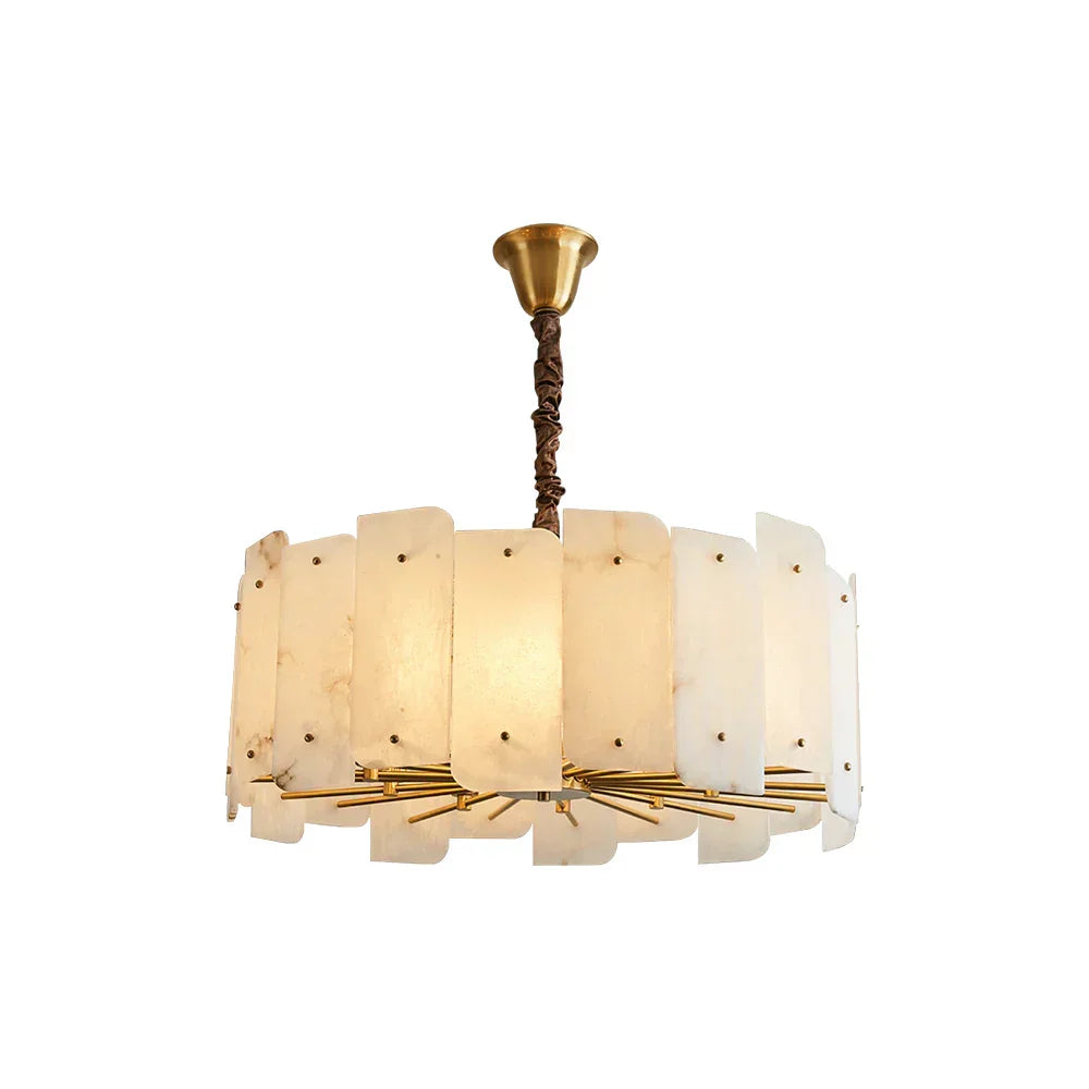 Alabaster Lorry Round Chandelier - Tianguang Alabaster Lighting