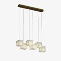 Alabaster Box Chandelier 72 cm W x 200 cm H White - Tianguang Alabaster Lighting