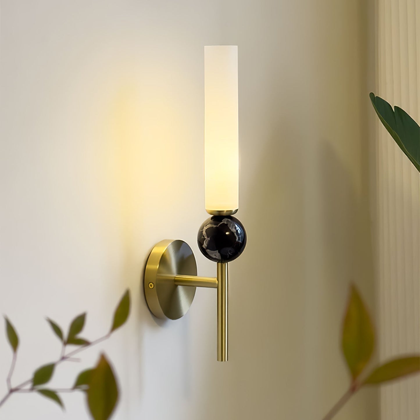 Marble Vertical Wall Light, Hardwired Wall Sconce, detail 5