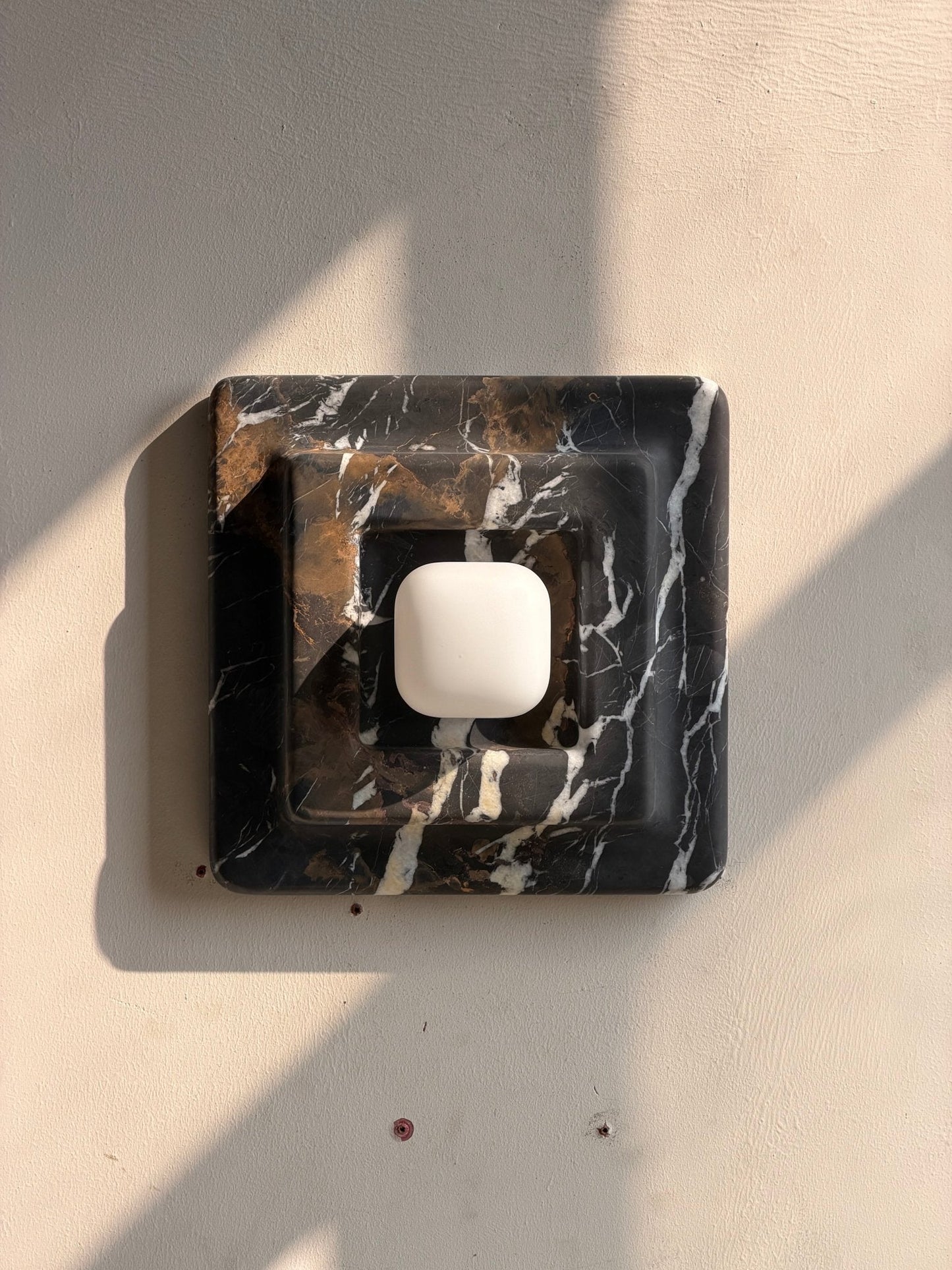 Marblume Square Wall Light, Hardwired Wall Sconce, detail 18