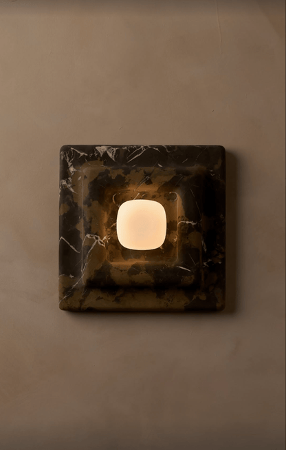 Marblume Square Wall Light, Hardwired Wall Sconce, detail 6