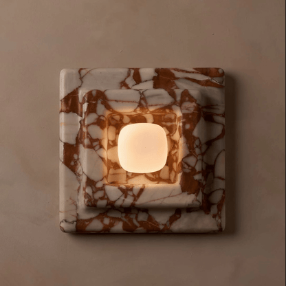 Marblume Square Wall Light, Hardwired Wall Sconce, Metal, Dia 22cm x H 22cm