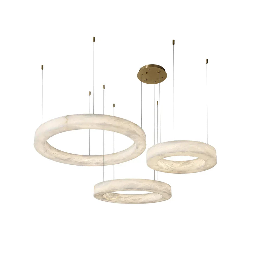 Marika Alabaster Chandelier 60 cm Dia - Tianguang Alabaster Lighting