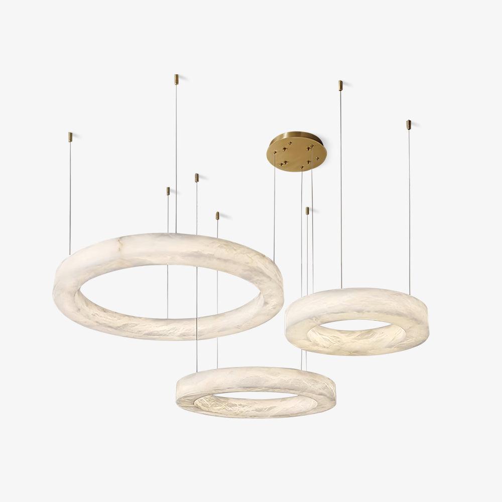 Marika Alabaster Electrolier Chandelier - Tianguang Alabaster Lighting