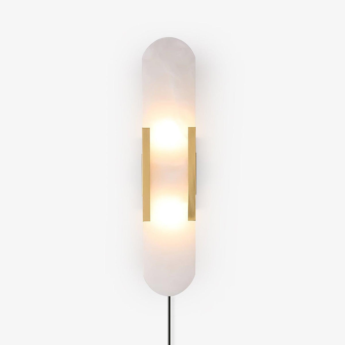 Melange Elongated Plug-in Lamp bracket Alabaster Sconce - Tianguang Alabaster Lighting