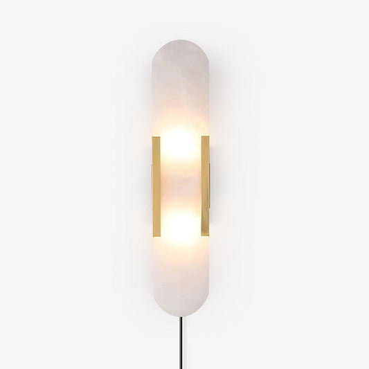 Melange Elongated Plug-in Alabaster Sconce - Tianguang Alabaster Lighting