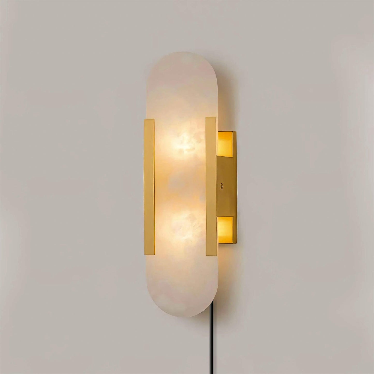 Melange Elongated Alabaster Plug-In Wall Light, Plug-In Wall Sconce, detail 49