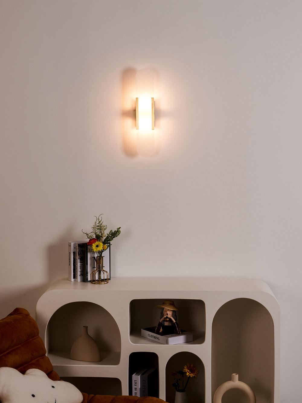Melange Elongated Alabaster Wall Light Wall Light, Hardwired Wall Sconce, detail 57