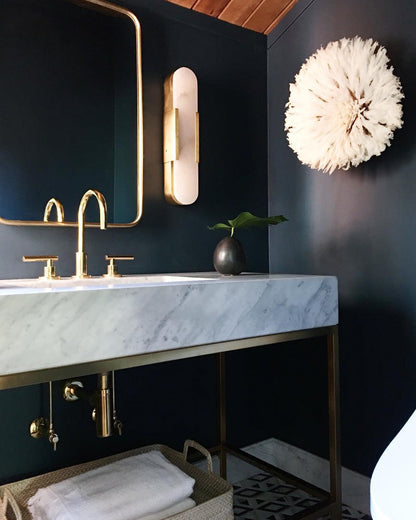 Melange Elongated Alabaster Wall Light Wall Light, Hardwired Wall Sconce, detail 32