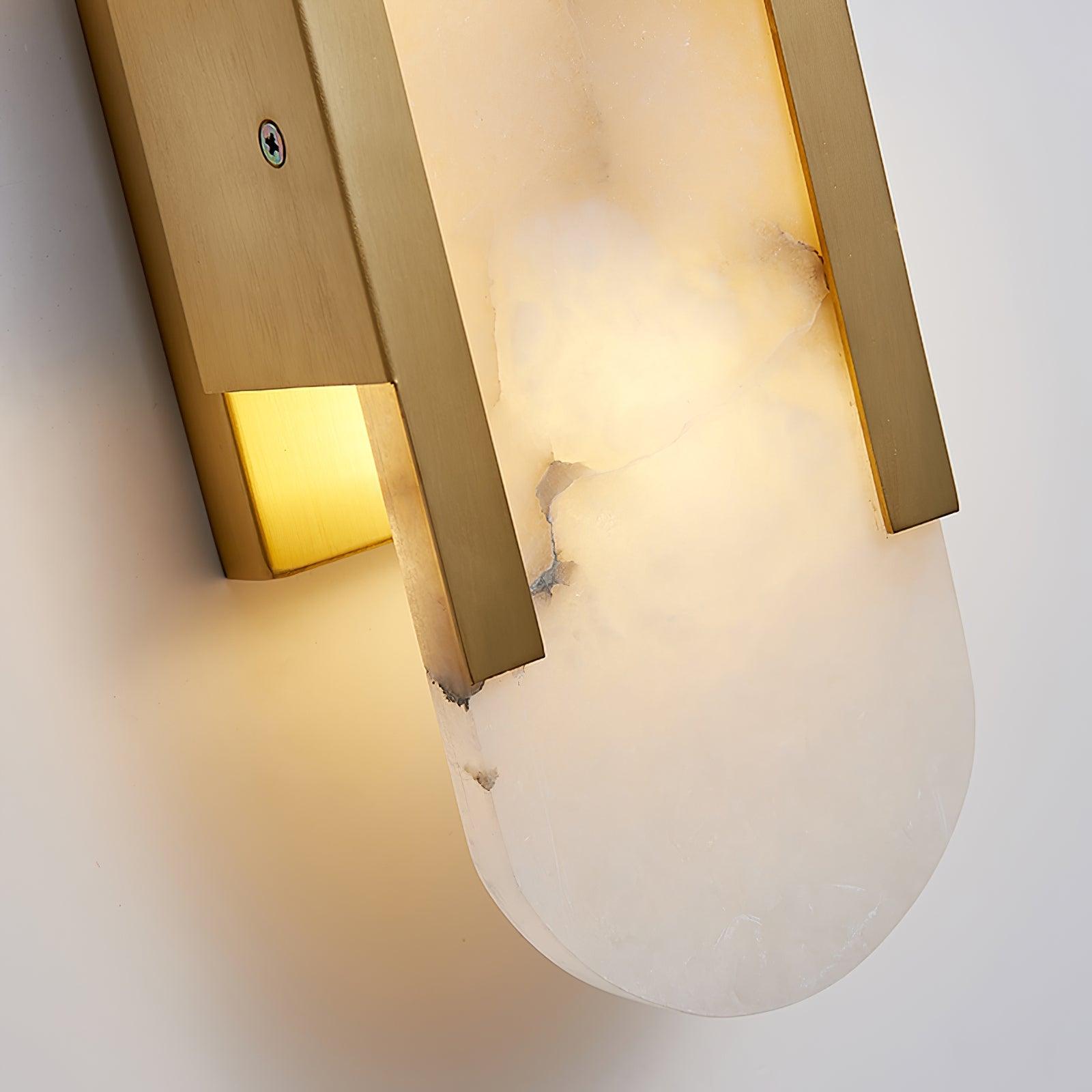 Melange Elongated Alabaster Wall Light Wall Light, Hardwired Wall Sconce, detail 39