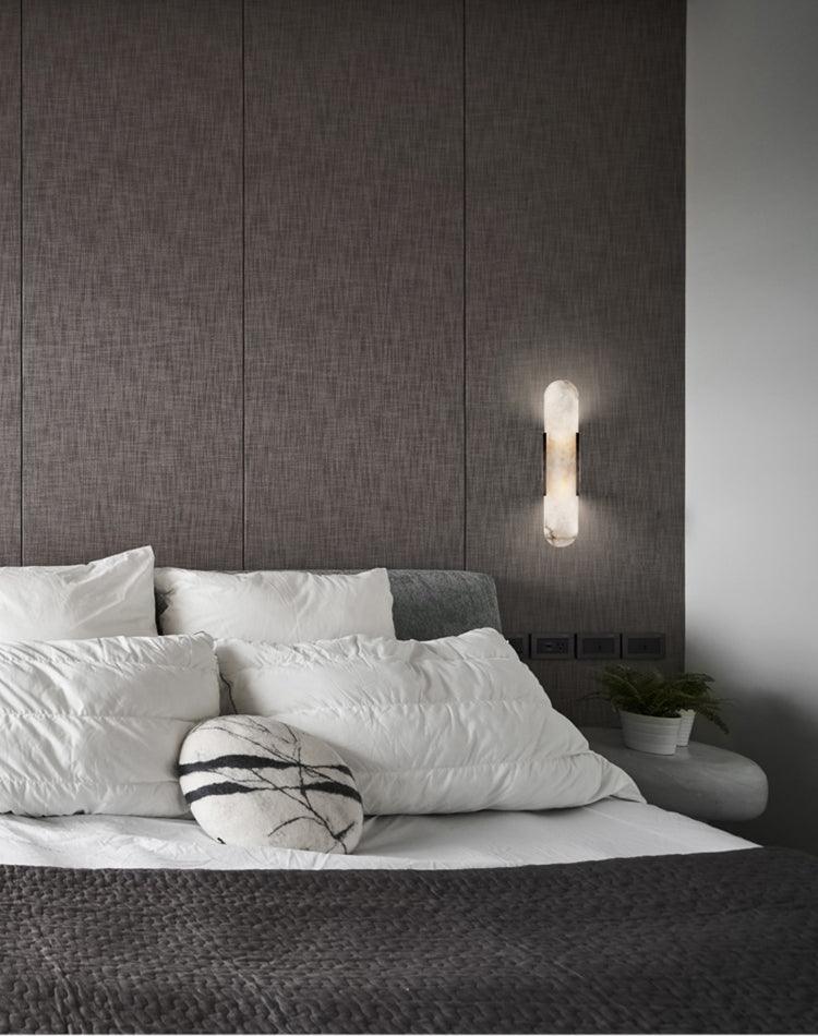 Melange Elongated Alabaster Wall Light Wall Light, Hardwired Wall Sconce, detail 42
