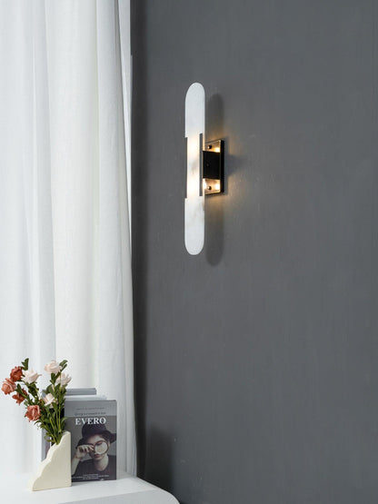 Melange Elongated Alabaster Wall Light Wall Light, Hardwired Wall Sconce, detail 27