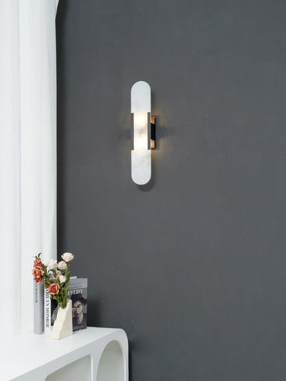 Melange Elongated Alabaster Wall Light Wall Light, Hardwired Wall Sconce, detail 28
