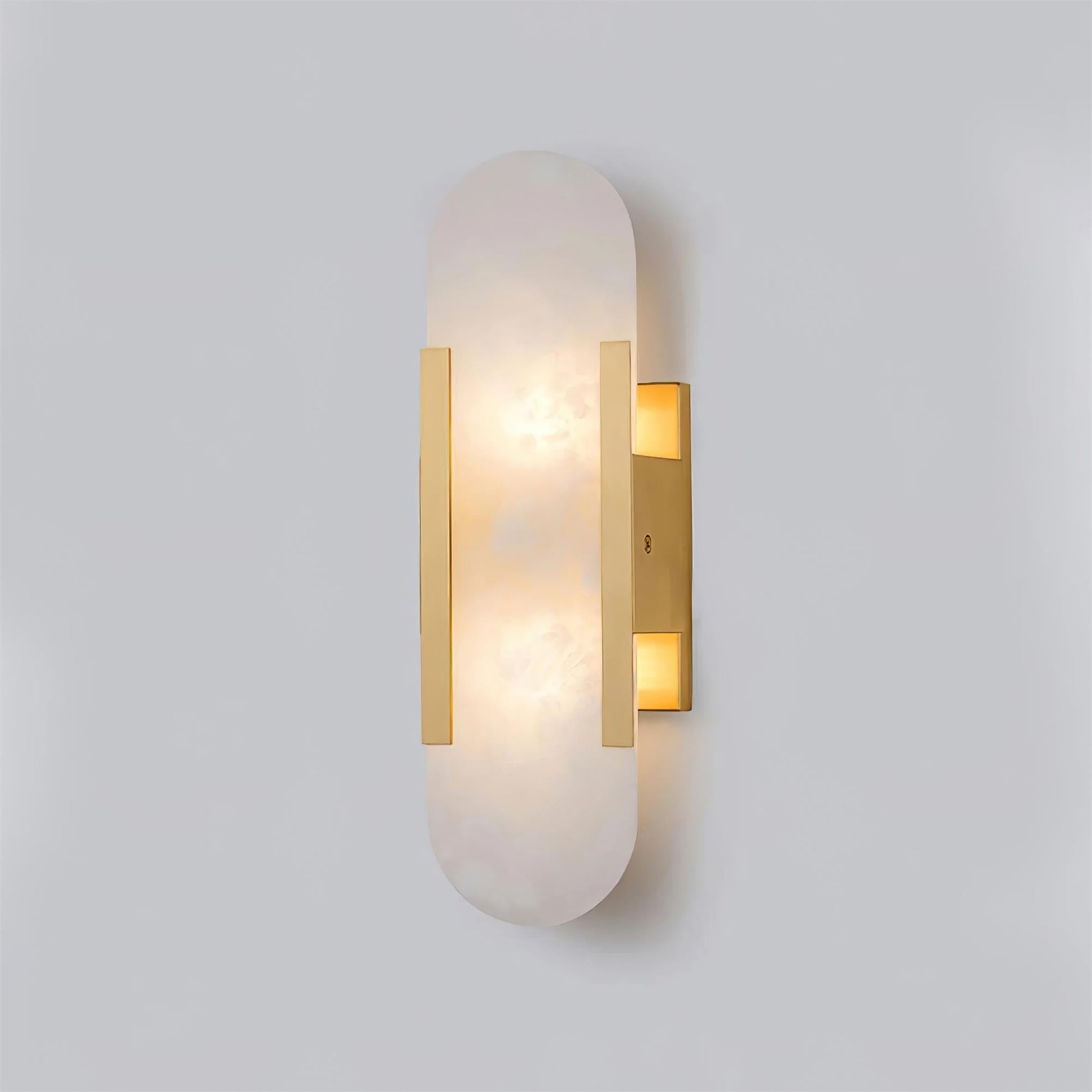 Melange Elongated Alabaster Wall Light Wall Light, Hardwired Wall Sconce, detail 18