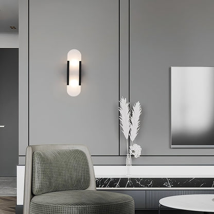 Melange Elongated Alabaster Wall Light Wall Light, Hardwired Wall Sconce, detail 88