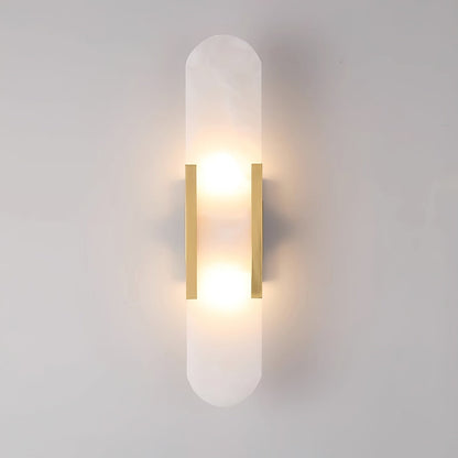 Melange Elongated Alabaster Wall Light Wall Light, Hardwired Wall Sconce, detail 17
