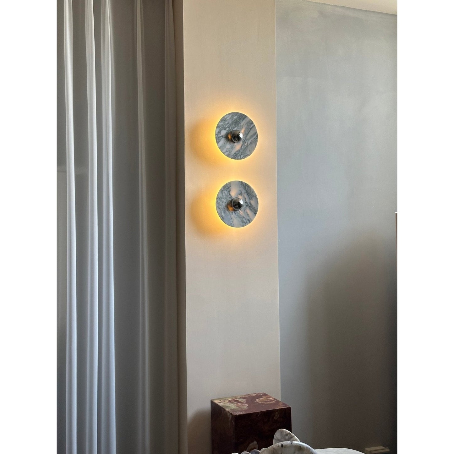 Messier Marble Wall Light, Hardwired Wall Sconce, detail 16