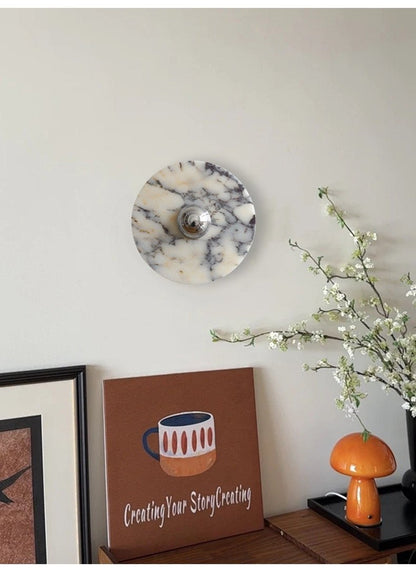 Messier Marble Wall Light, Hardwired Wall Sconce, detail 7