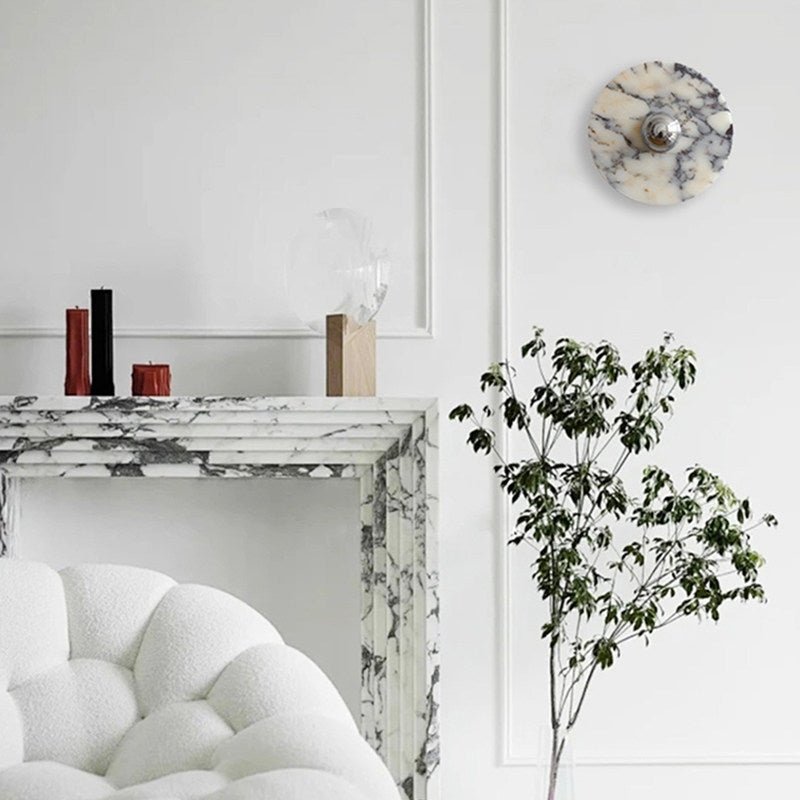 Messier Marble Wall Light, Hardwired Wall Sconce, detail 9