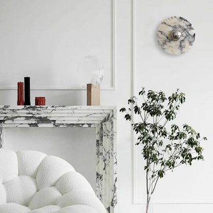 Messier Marble Wall Light, Hardwired Wall Sconce, detail 9