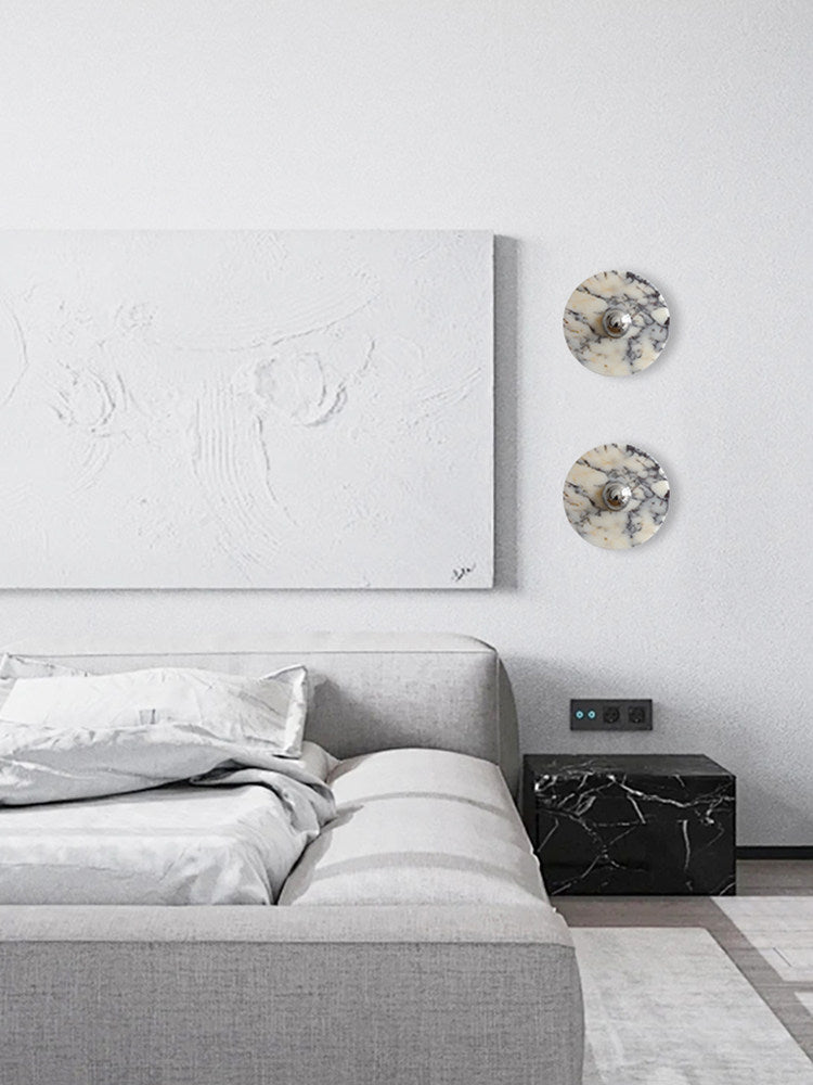 Messier Marble Wall Light, Hardwired Wall Sconce, detail 45