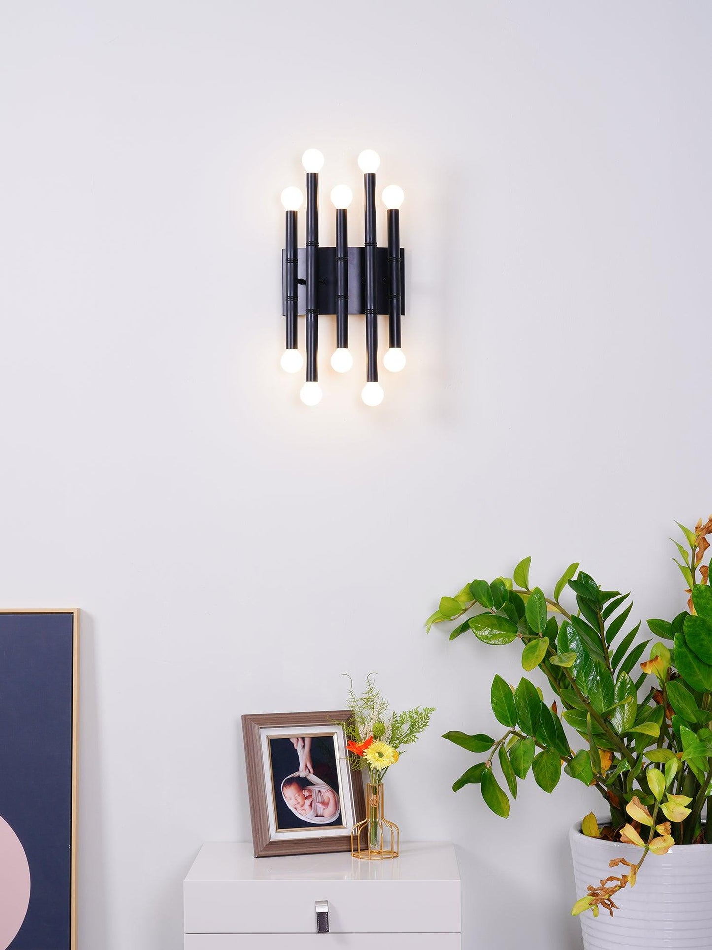 Meurice Sconce Wall Light - Dia 22cm x H 37cm Metal, Hardwired Wall Sconce, detail 6