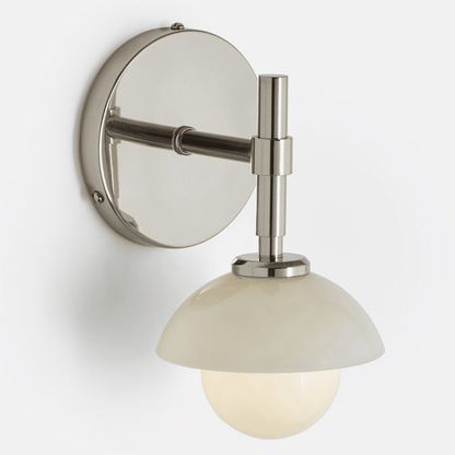 Milo Alabaster Double Wall Light, Hardwired Wall Sconce, detail 19