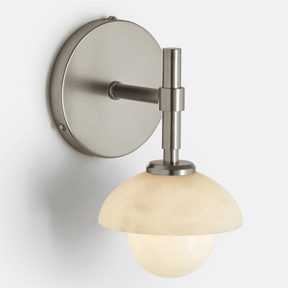 Milo Alabaster Double Wall Light, Hardwired Wall Sconce, detail 20