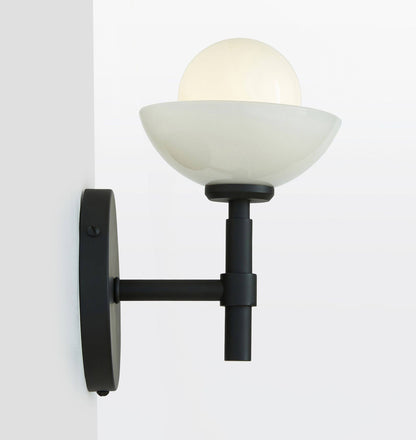 Milo Alabaster Double Wall Light, Hardwired Wall Sconce, detail 23