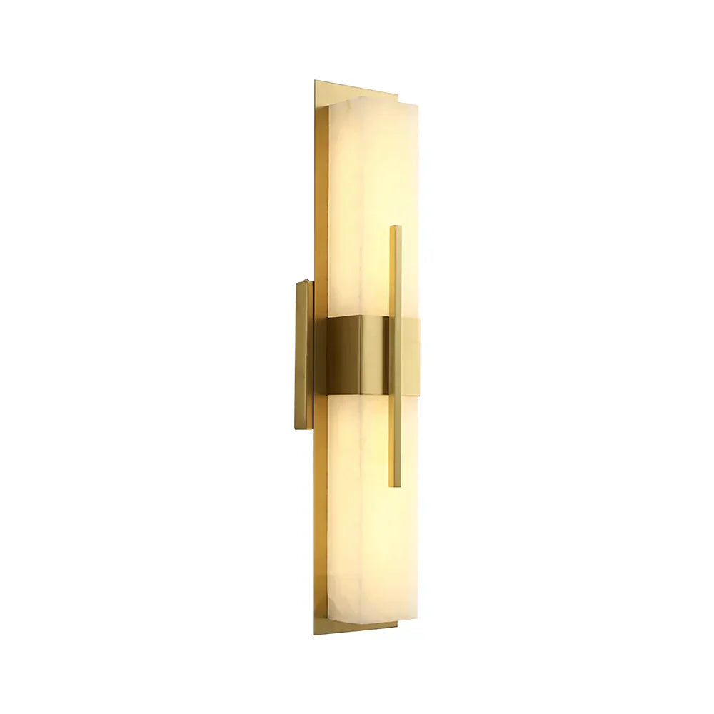 Modern Alabaster Cuboid Copper Wall Lamp - Tianguang Alabaster Lighting