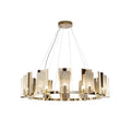 Modern Alabaster Jessie Round Chandelier - Tianguang Alabaster Lighting