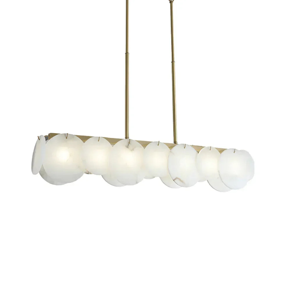Modern Alabaster Linear Chandelier - Tianguang Alabaster Lighting