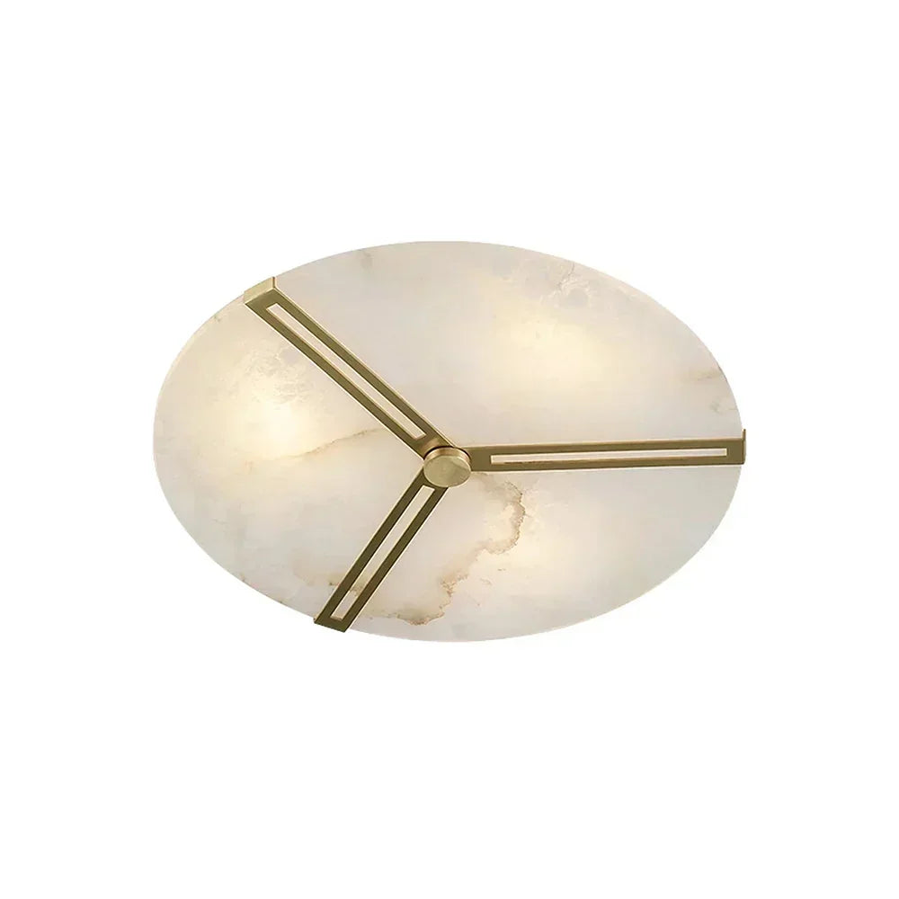 Modern Alabaster Round Copper Ceiling Lamp Ceiling Light - Tianguang Alabaster Lighting