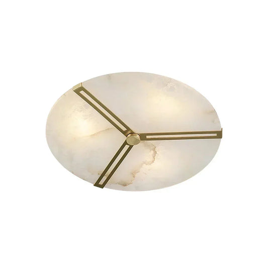 Modern Alabaster Round Copper Ceiling Lamp Ceiling Light - Tianguang Alabaster Lighting