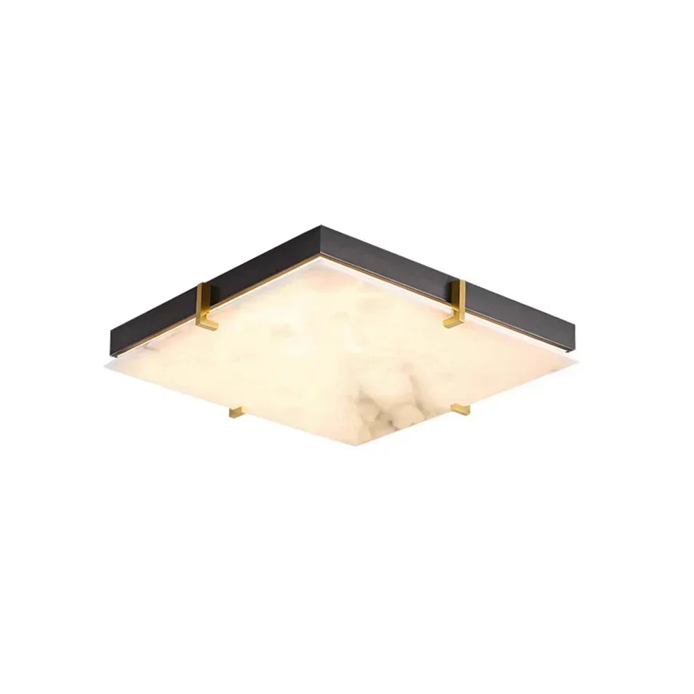 Alabaster Black Square Ceiling Lamp Ceiling Light - Tianguang Alabaster Lighting