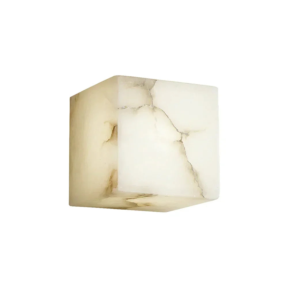 Modern Cube Square Alabaster Wall Sconce - Tianguang Alabaster Lighting