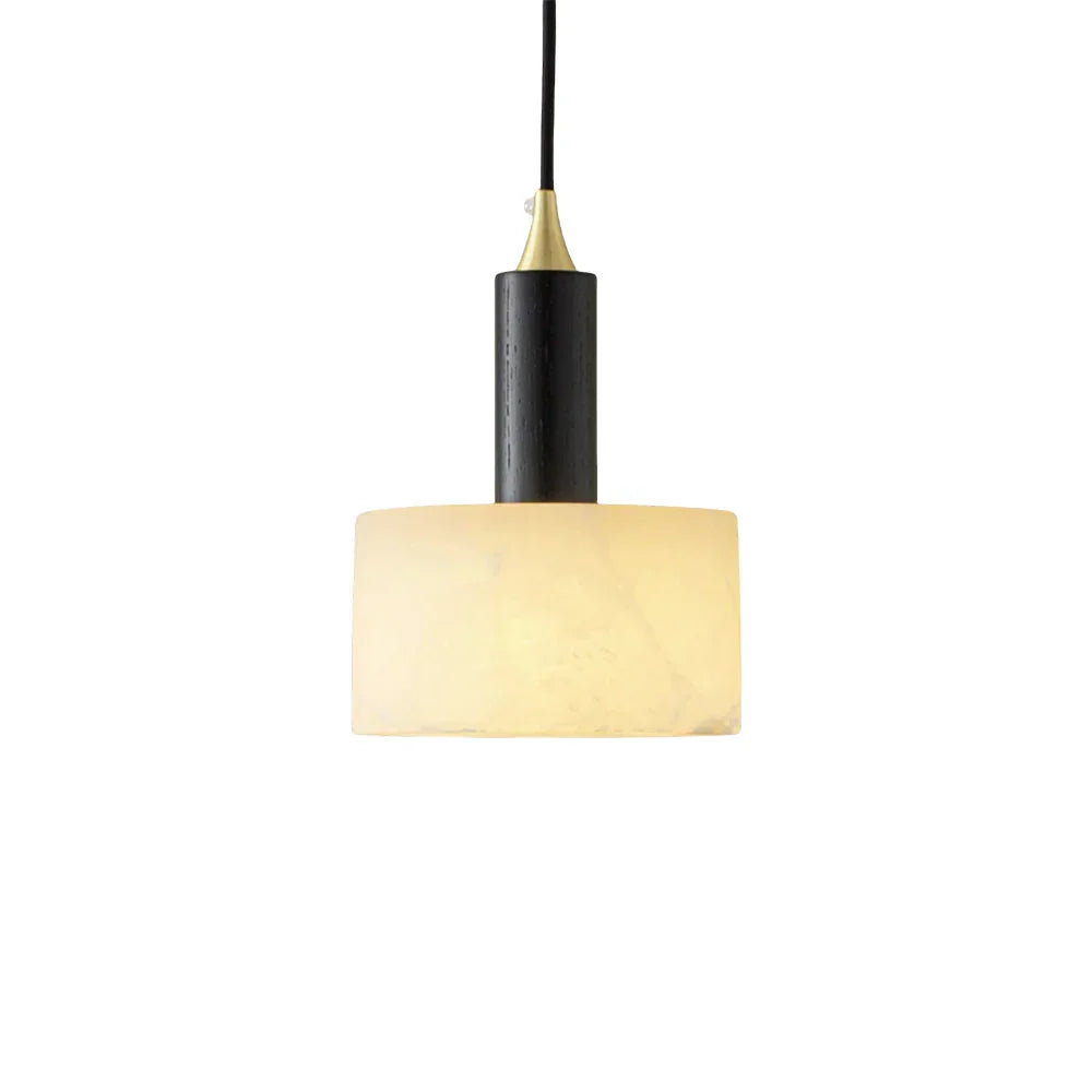 Modern Cylindrical Alabaster Pendant Light - Tianguang Alabaster Lighting