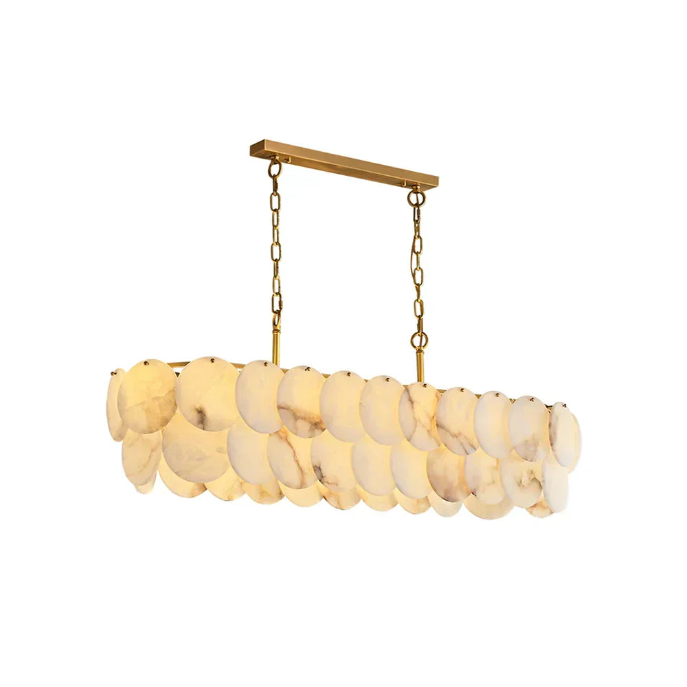 Modern Luxury Round Alabaste Alabaster Chandelier - Tianguang Alabaster Lighting