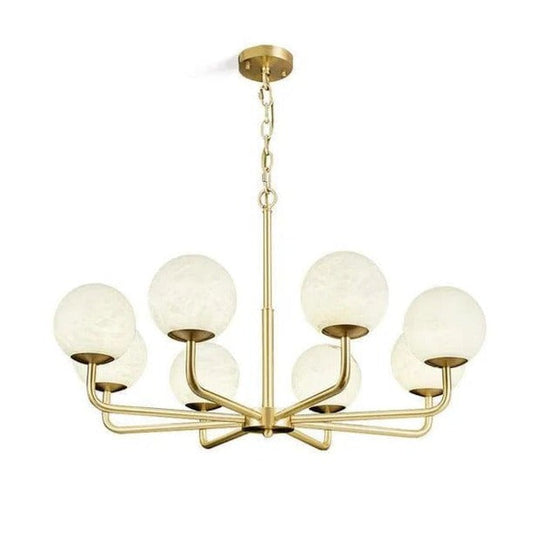 Modern Alabaster Ball Chandelier - Tianguang Alabaster Lighting