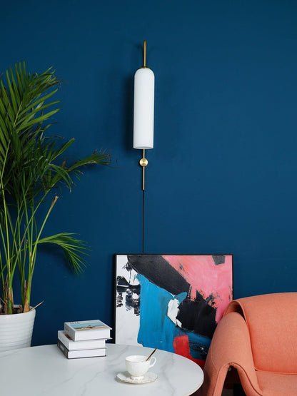 Contemporary Glass Plug-In Wall Light, Plug-In Wall Sconce, detail 13