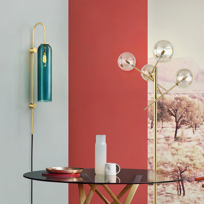 Contemporary Glass Plug-In Wall Light, Plug-In Wall Sconce, detail 29