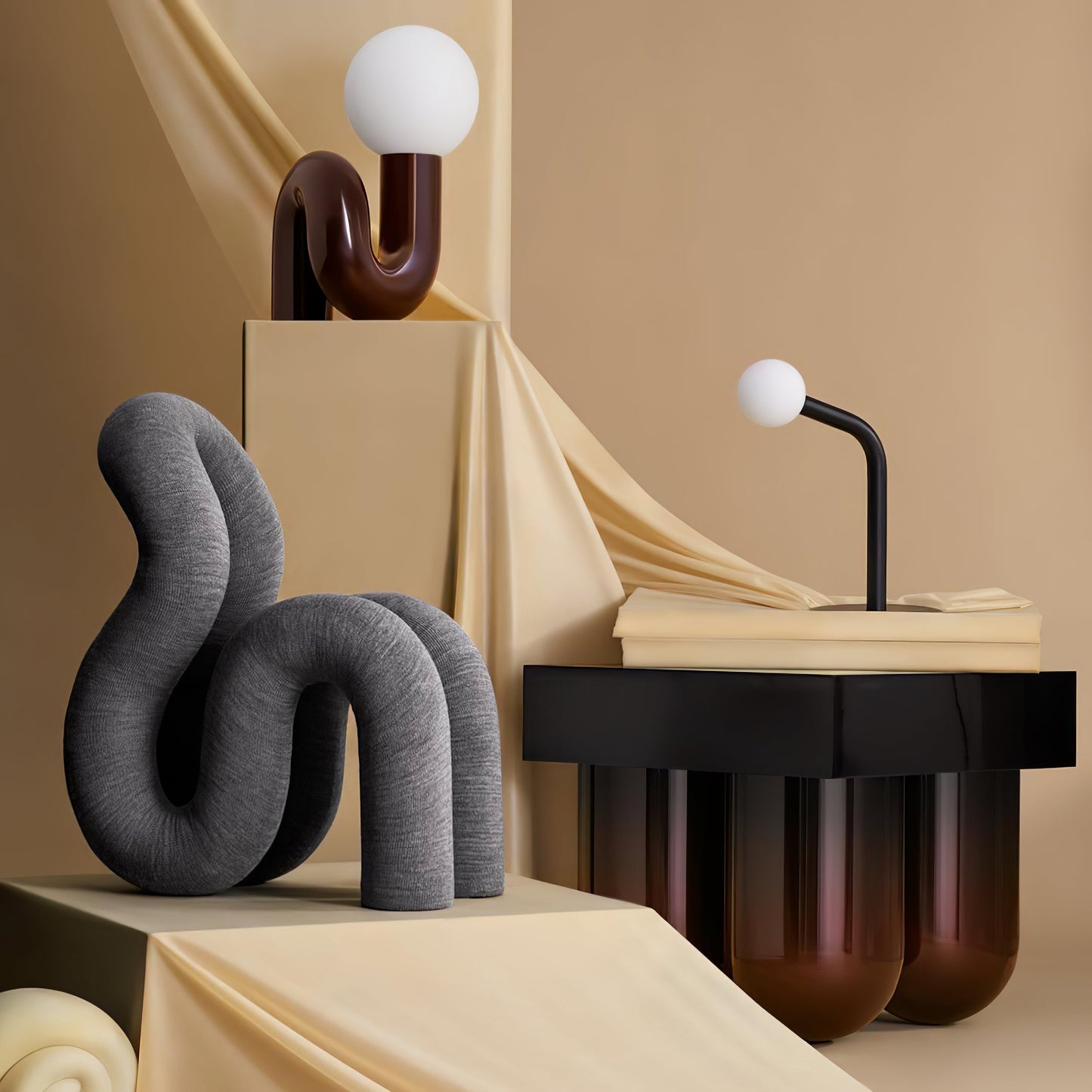 Playful N Shape Table Light, Bedside Table Lamp, detail 54