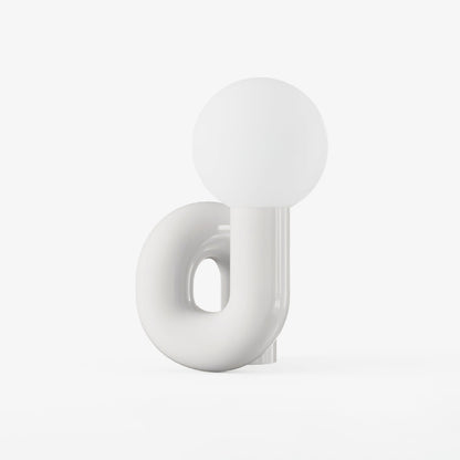 Playful N Shape Table Light, Bedside Table Lamp, Resin, Φ 10.2″ x H 15.8″