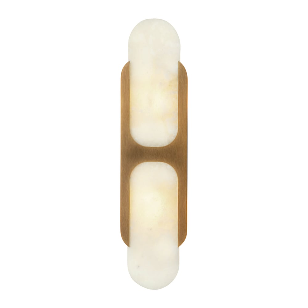 Odin Alabaster Wall Light - Dia 18cm x H 24cm Metal, Hardwired Wall Sconce, detail 14