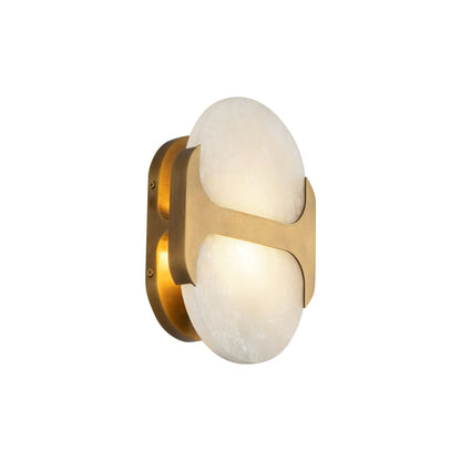 Odin Alabaster Wall Light - Dia 18cm x H 24cm Metal, Hardwired Wall Sconce, detail 15