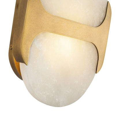 Odin Alabaster Wall Light - Dia 18cm x H 24cm Metal, Hardwired Wall Sconce, detail 18
