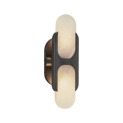 Odin Alabaster Wall Light - Dia 18cm x H 24cm Metal, Hardwired Wall Sconce, detail 9