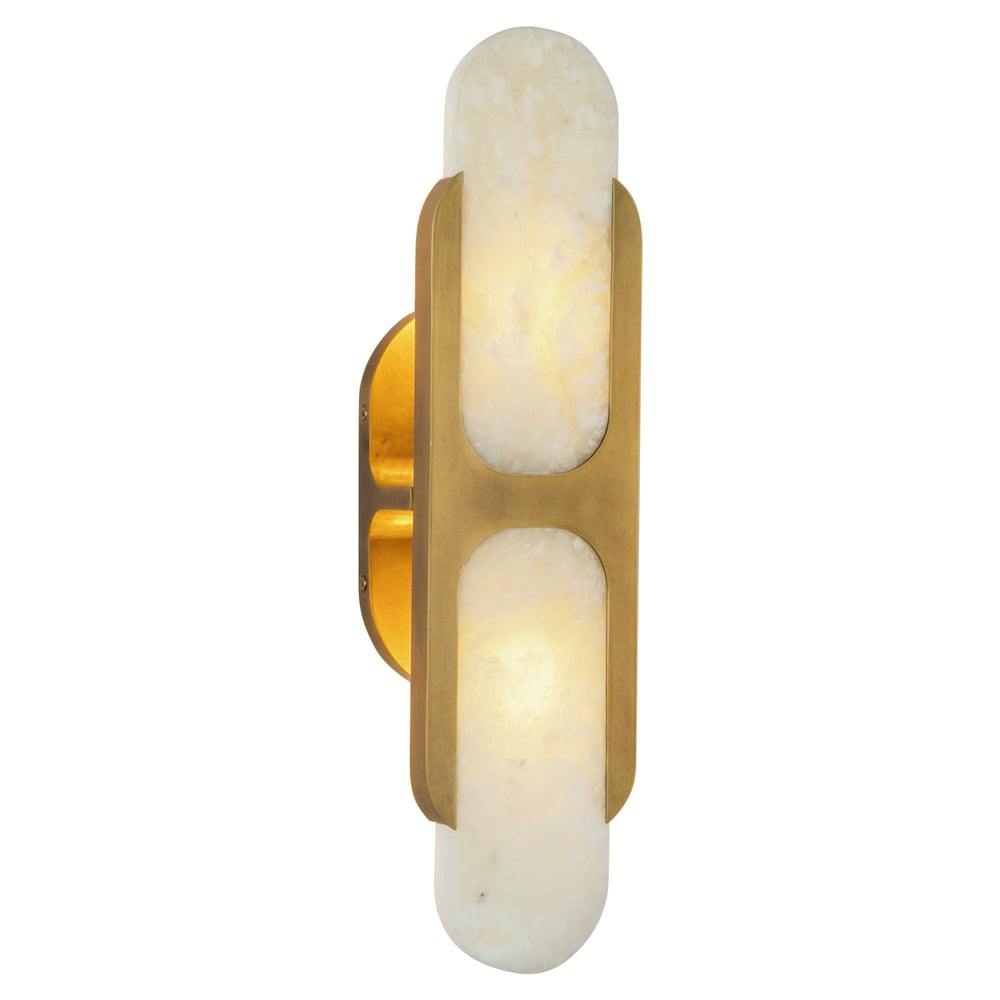 Odin Alabaster Wall Light - Dia 18cm x H 24cm Metal, Hardwired Wall Sconce, detail 12