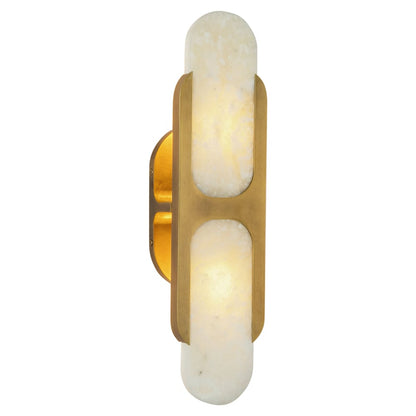 Odin Alabaster Wall Light - Dia 18cm x H 24cm Metal, Hardwired Wall Sconce, detail 12