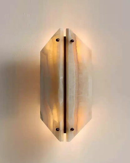 Onyxa Crest Alabaster Wall Light, Hardwired Wall Sconce, detail 16